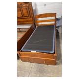 TWIN UNDER BED STORAGE FRAME & BOX SPRING