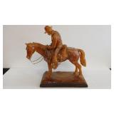 WAX CAST FOR BRONZE ON WOOD BASE