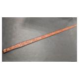 STERLING 14K BELT END ON GENUINE COWHIDE BELT