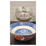 TIFFANY BOWL AND CRYSTAL BOWL