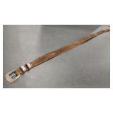 STERLING SILVER BUCKLE W/ GENUINE HIPPO BELT