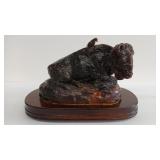 WAX CAST FOR BRONZE ON WOOD BASE