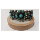 TURQUOISE & STERLING VINTAGE CUFF