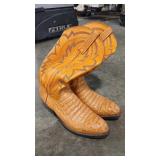 LUCCHESE CAIMAN BELLY COWBOY BOOTS SZ. 8?