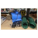 B-AIR SHOP FAN W/ AIR HOSE & 2 KEY GUARD LOCKS