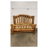 BEETLE KILL LOG HEADBOARD, FOOTBOARD & RAILS