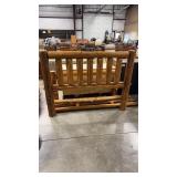 QUEEN LOG STYLE HEADBOARD, FOOTBOARD, RAILS