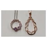 .925 PINK TOURMALINE COLOR & ROSE GOLD COLOR