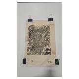 J. RUMMEL 'THE SIGN TALKERS' WOOD BLOCK PRINT