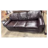 3 OVER 3 LEATHER HIDE-A-BED SOFA