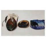 CERAMIC & POLISHED ROCK MONTANA THEME PINS &