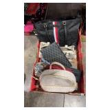 BOX OF HAND BAGS W/ NAMES