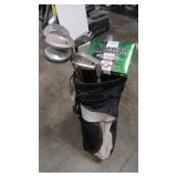 WILSON & RANDOM GOLF CLUBS IN BAG