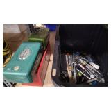 3 METAL TOOL BOXES W/ ASSORTED TOOLS