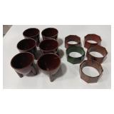 BAKELITE VTG EGG CUPS & NAPKIN RINGS