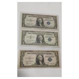 1935D 1935B & 1957B $1 SILVER CERTIFICATES