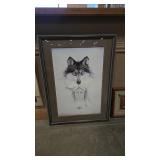 BUCHFINK PENCIL SKETCH-WATERCOLOR PRINT