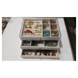BETTER COSTUME JEWELRY ASSORTMENT & BOX