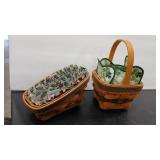 LONGABERGER '99 LOT'S OF LUCK & '99 SLEIGH BASKET