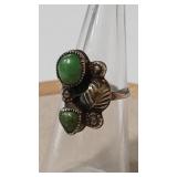 STERLING VTG NATIVE AMERICAN TURQUOISE RING