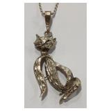 .925 CAT PENDANT & CHAIN