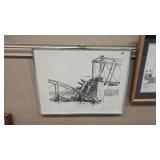 WESTERN GRAPHICS CO. BRIDGE OUT FRAMED PRINT