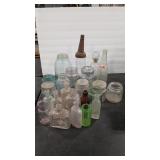 APOTHECARY CANNING SODA & OIL BOTTLES