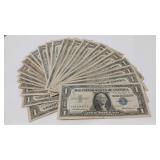 25 - 1957 $1 SILVER CERTIFICATES