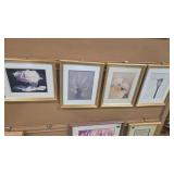 4 FRAMED FLORAL ART