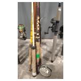 GROUP OF VINTAGE FISHING RODS INC. EAGLE CLAW