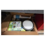 LARGE GROUP OF LIGHT BULBS AND FIXTURE