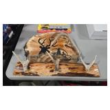 DECORATIVE WOOD WALL HANGING ART & COAT RACK