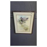 KAREN LEIGH NOICE SIGNED PRINT W/ JOHN MUIR POEM,