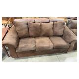 UPHOLSTERED SOFA W/ ACCENT PILLOW BACK