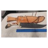 DECORATIVE ANTLER KNIFE WITH SHEATH