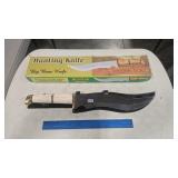 BRASS AND BONE FIXED BLADE KNIFE W/ SHEATH