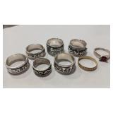 8 - STAMPED 925  RING ASSORTMENT