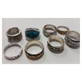 8 - STAMPED 925  RING ASSORTMENT