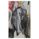 ADLER LEATHER JACKET SZ L AND CABELAS SZ M VEST