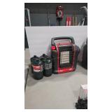 MR HEATHER PROPANE HEATER W/ 4 PROPANE TANKS