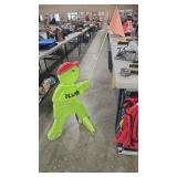 CAUTION SLOW W/ FLAG