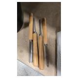 4 GREAT NECK HAND CHISELS