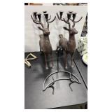 DEER CANDLE STANDS & PLATE RACK