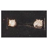 MOISSANITE .4 CT TW STERLING EARRINGS
