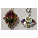 .925 WATERMELON TOURMALINE & MULTICOLOR GEMSTONE