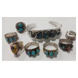 STAMPED 925 NATIVE AMERICAN JEWELRY ASSORTMENT