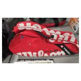 WILSON RACKET BAG W/ 3 BADMITTON RACKETS