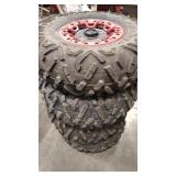 4 MAXXIS BIGHORN 2.0 30/9R14 8 PLY TIRES ON RIMS