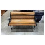 WOOD & IRON GARDEN BENCH