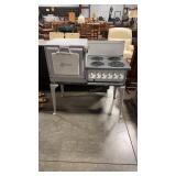 L&H ELECTRICS VINTAGE ENAMEL GAS STOVE OVEN